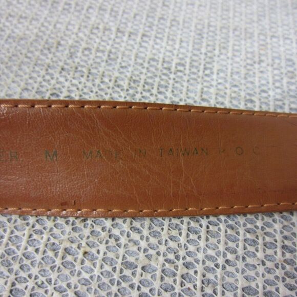 Courtenay Belt Womens Medium Brown Genuine Leather Medallion Vintage Western - Picture 9 of 15
